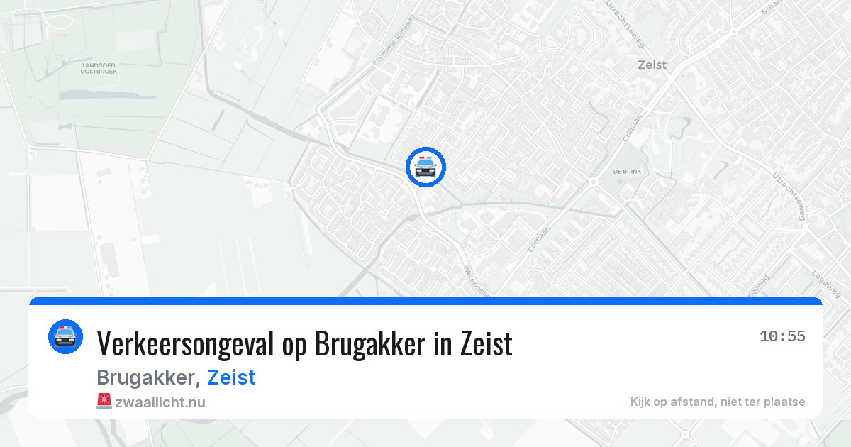 Verkeersongeval op Brugakker in Zeist — 10 jul 2026