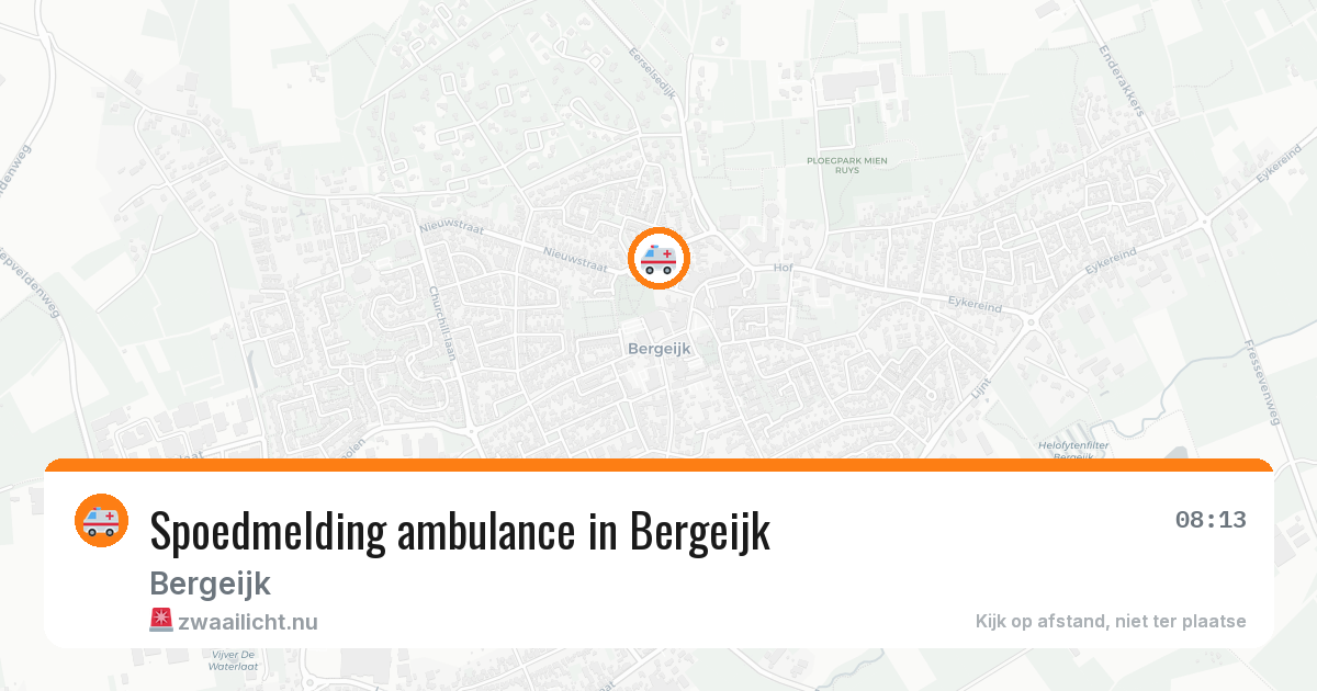 Spoedmelding ambulance in Bergeijk — 11 jul 2026