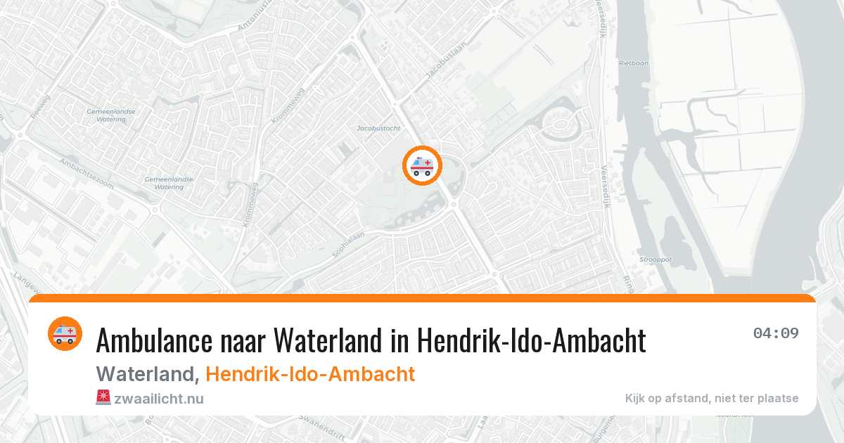 Ambulance naar Waterland in Hendrik-Ido-Ambacht — 26 jul 2026