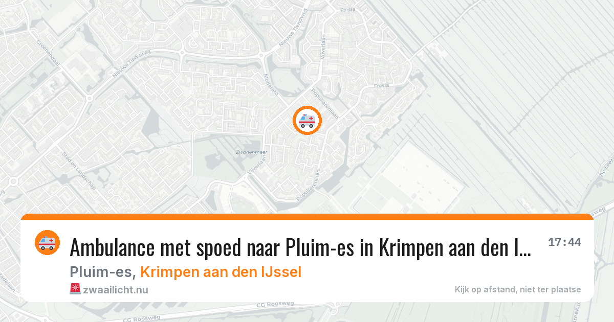 Ambulance met spoed naar Pluim-es in Krimpen aan den IJssel — 11 jul 2026