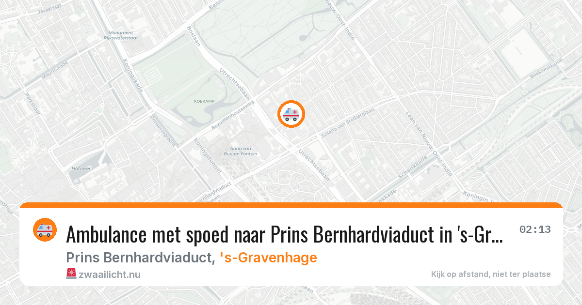 Ambulance met spoed naar Prins Bernhardviaduct in 's-Gravenhage — 26 jan 2026