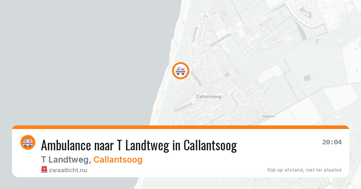 Ambulance naar T Landtweg in Callantsoog — 19 jul 2026