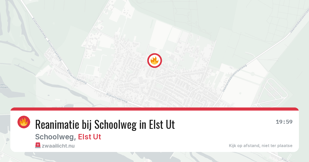 Reanimatie bij Schoolweg in Elst Ut — 27 mrt 2026