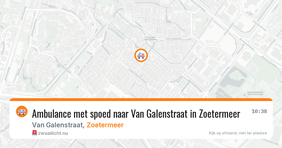 Ambulance met spoed naar Van Galenstraat in Zoetermeer — 12 jul 2026