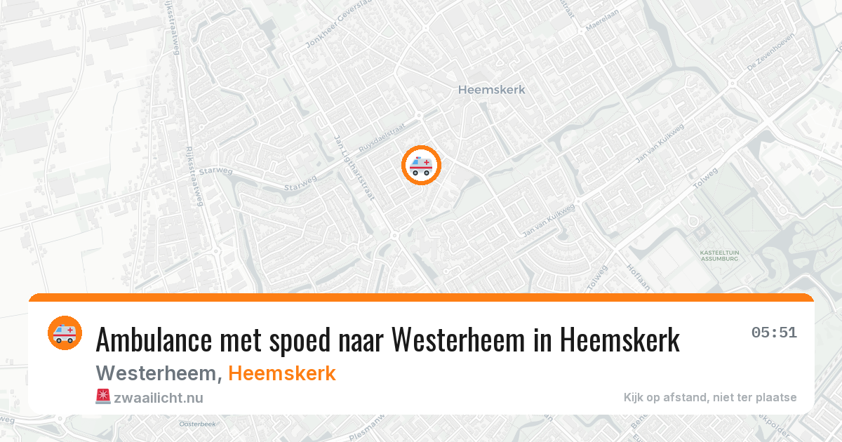 Ambulance met spoed naar Westerheem in Heemskerk — 26 jul 2026