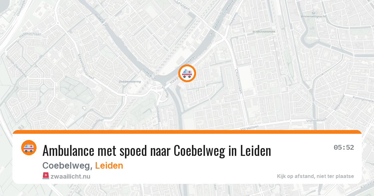 Ambulance met spoed naar Coebelweg in Leiden — 24 jul 2026
