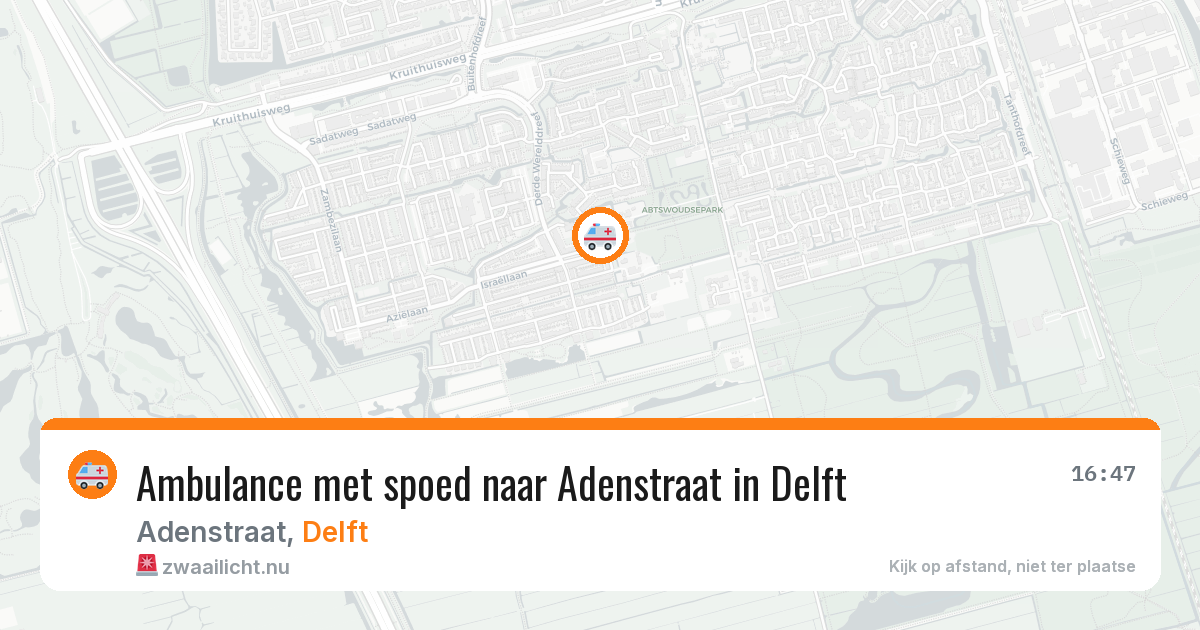 Ambulance met spoed naar Adenstraat in Delft — 30 jan 2026