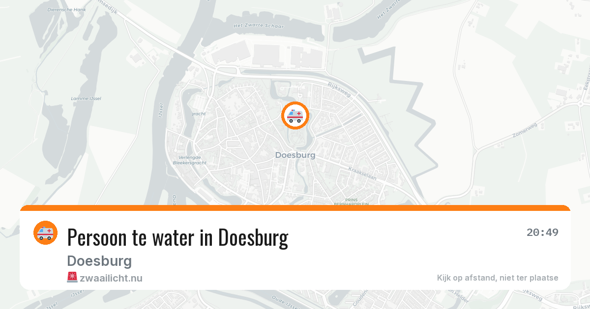 Persoon te water in Doesburg — 12 jul 2026