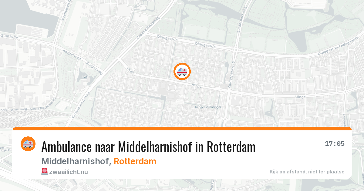 Ambulance naar Middelharnishof in Rotterdam — 25 mei 2026