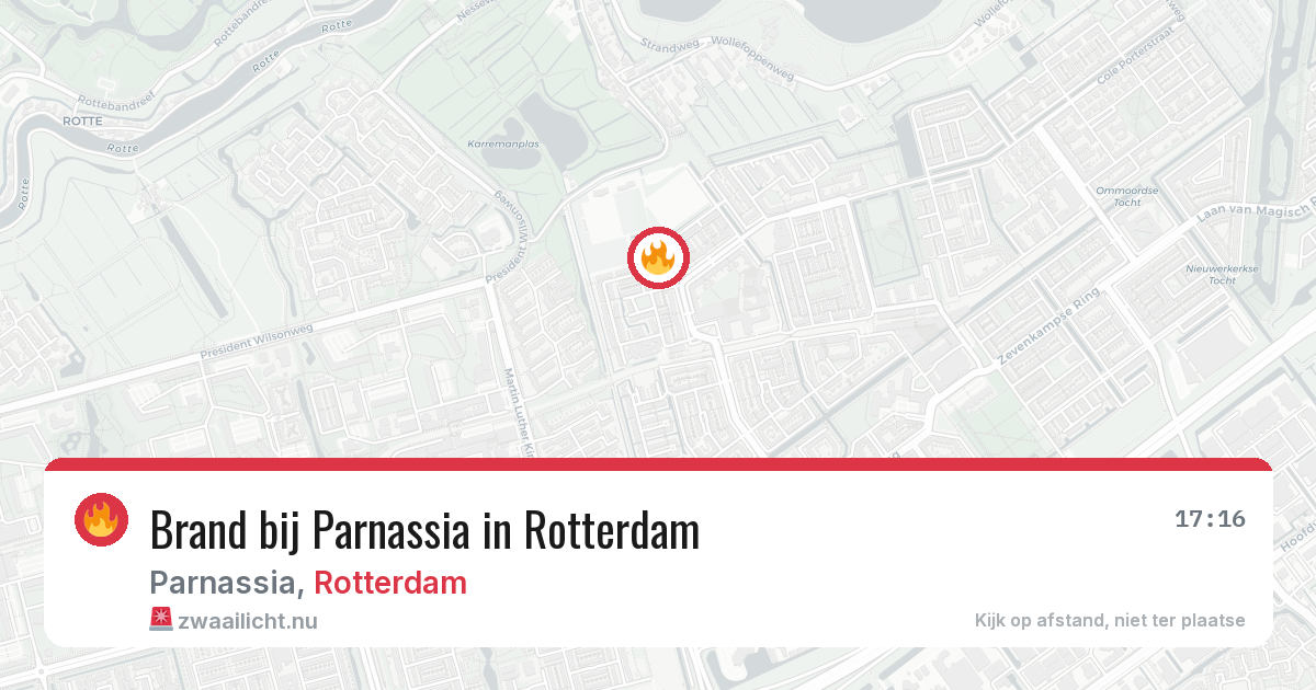 Brand bij Parnassia in Rotterdam — 24 jul 2026