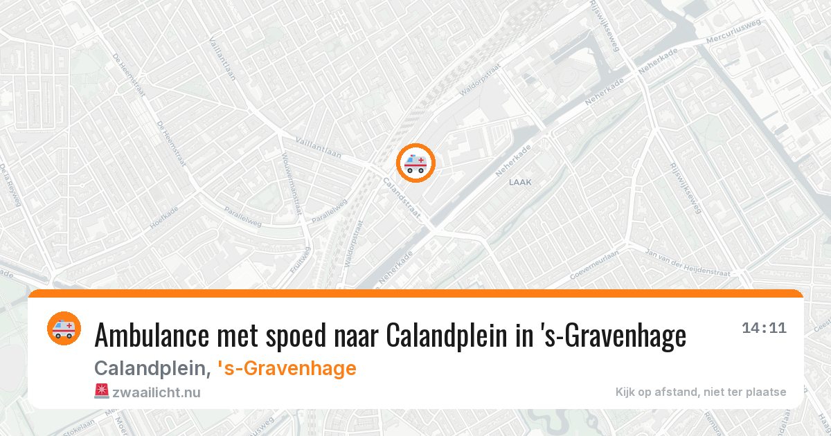 Ambulance met spoed naar Calandplein in 's-Gravenhage — 4 apr 2026