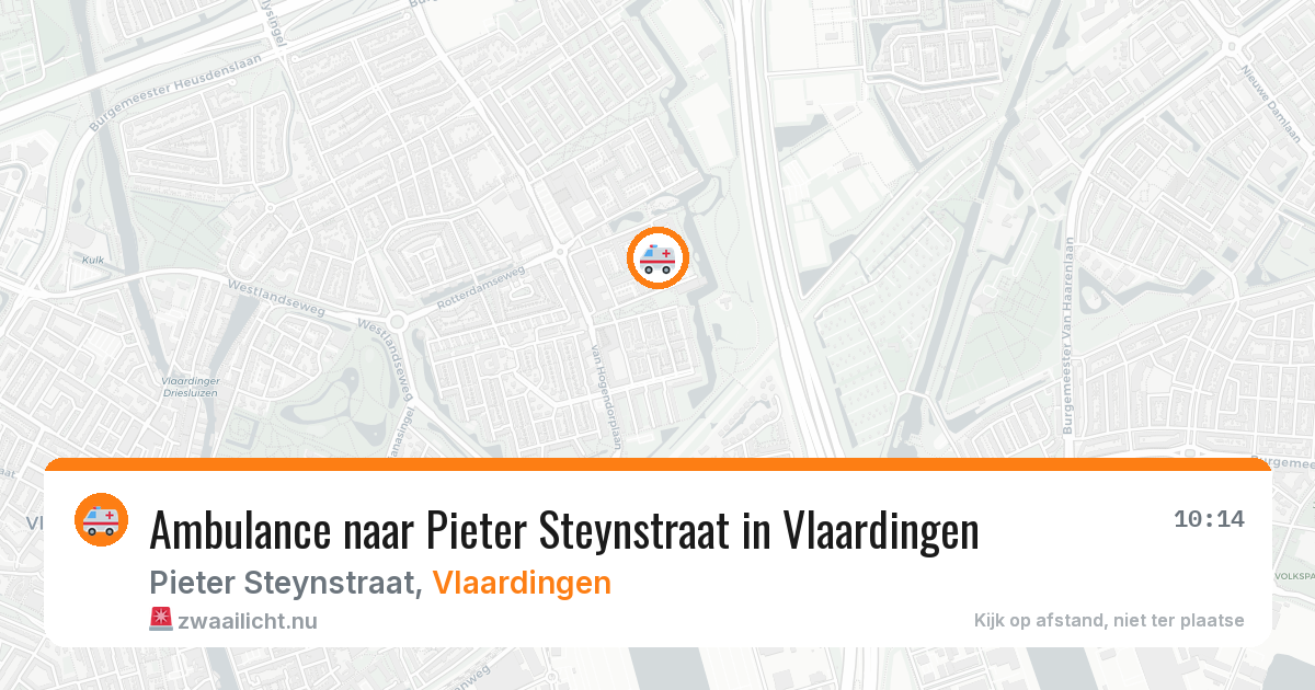 Ambulance naar Pieter Steynstraat in Vlaardingen — 19 jul 2026