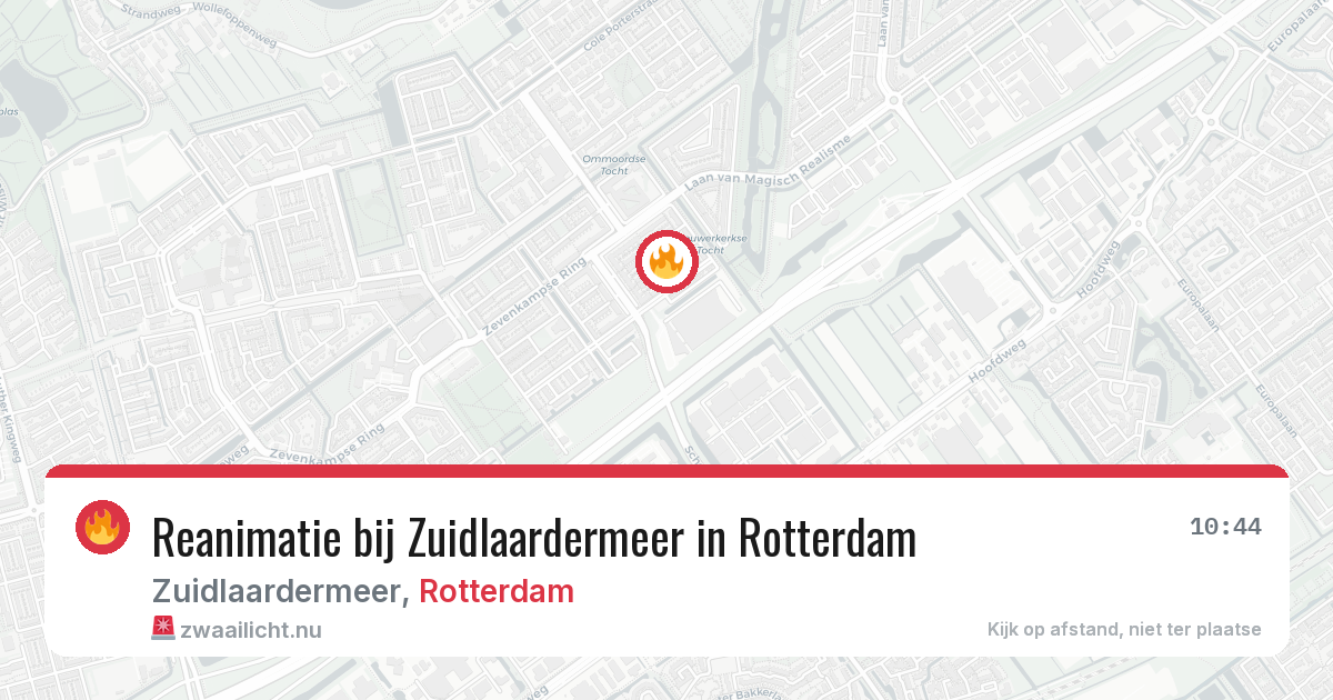Reanimatie bij Zuidlaardermeer in Rotterdam — 20 jul 2026