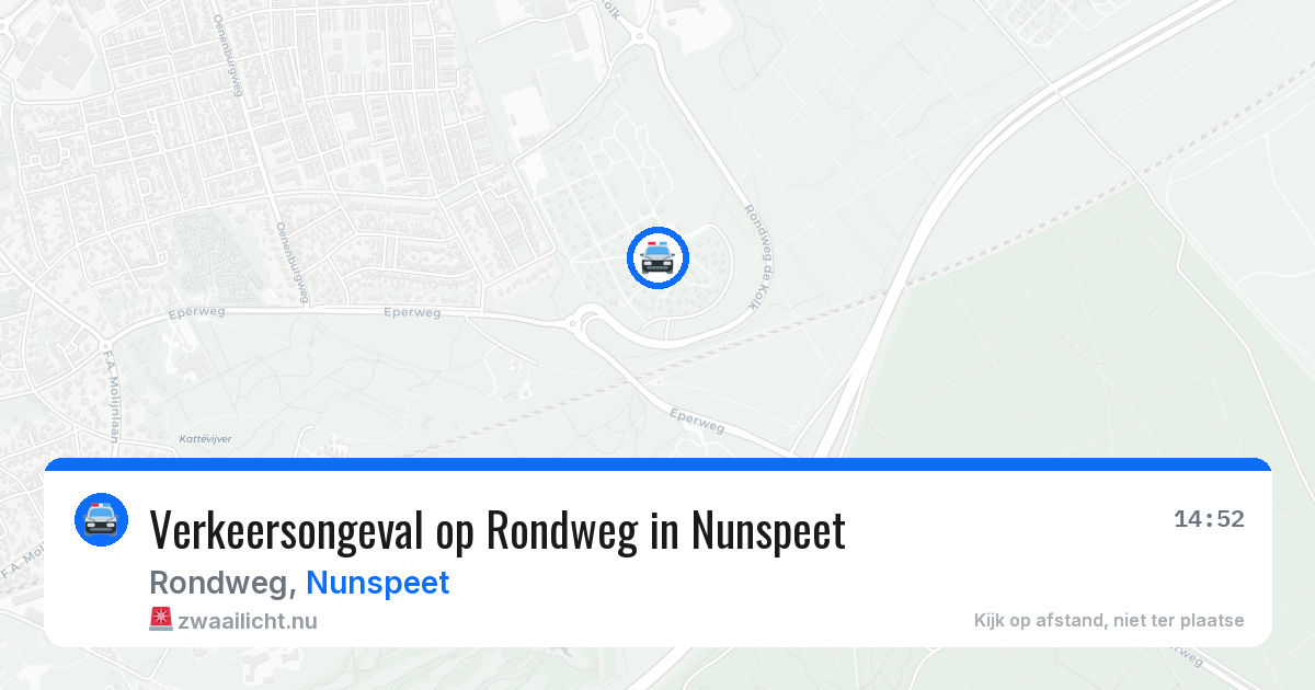 Verkeersongeval op Rondweg in Nunspeet — 3 mei 2026