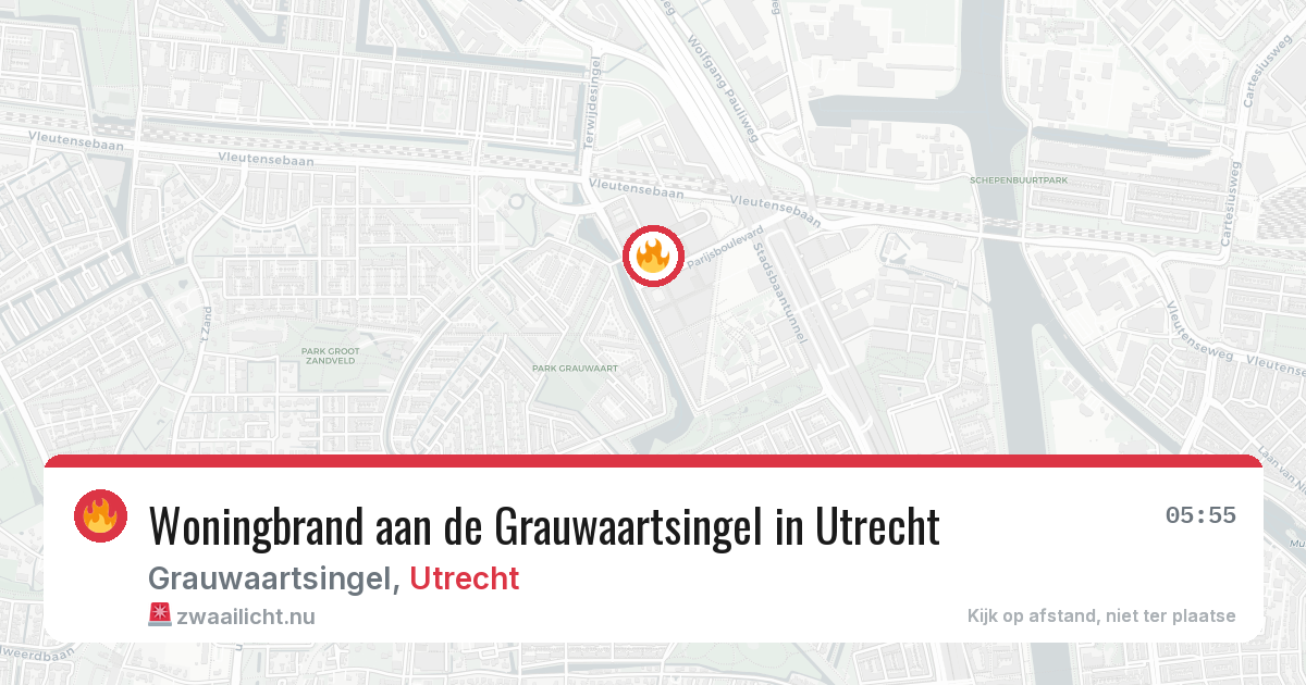 Woningbrand aan de Grauwaartsingel in Utrecht — 22 mei 2026