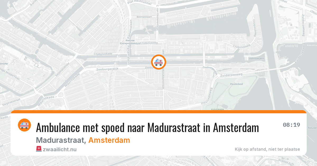 Ambulance met spoed naar Madurastraat in Amsterdam — 18 jul 2026