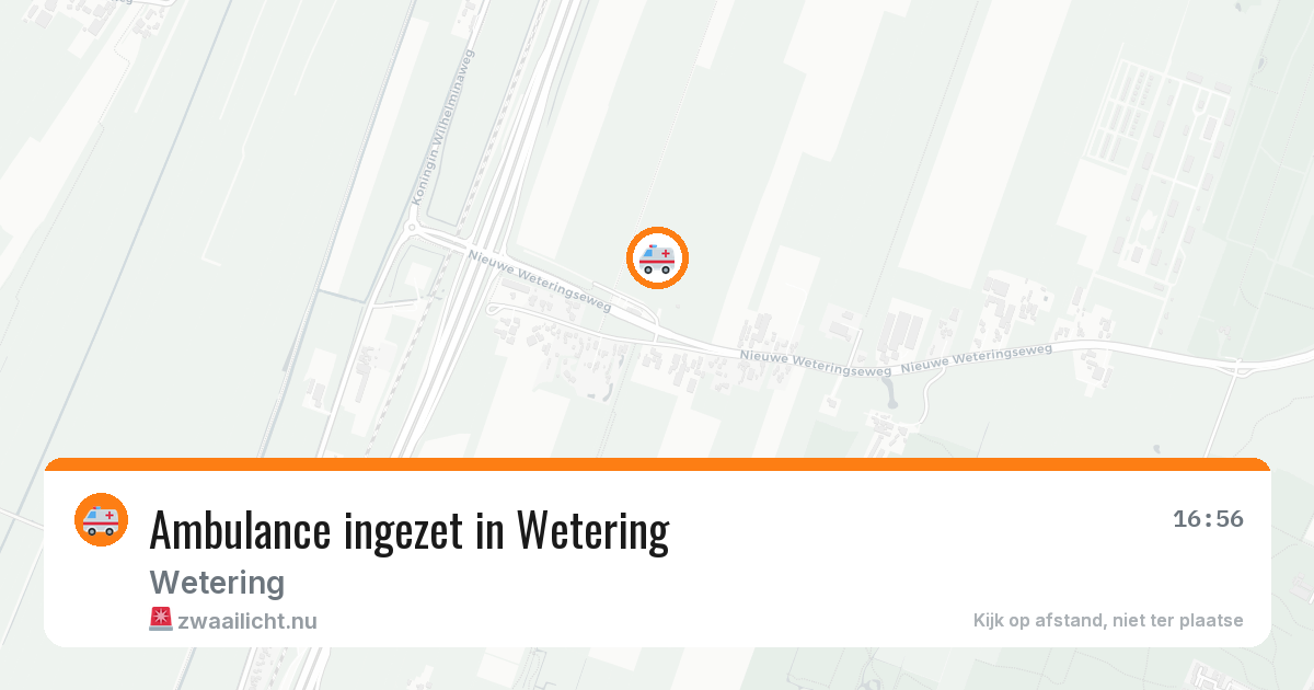 Ambulance ingezet in Wetering — 20 apr 2026