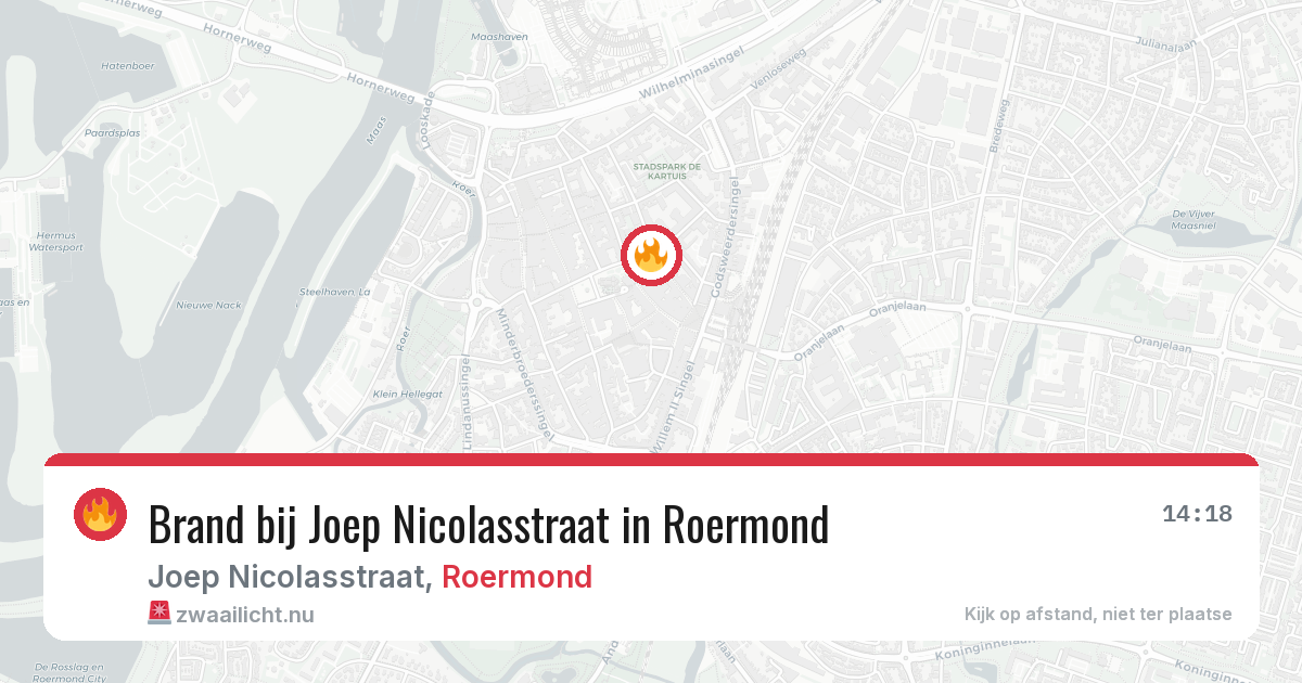 Brand bij Joep Nicolasstraat in Roermond — 23 jul 2026