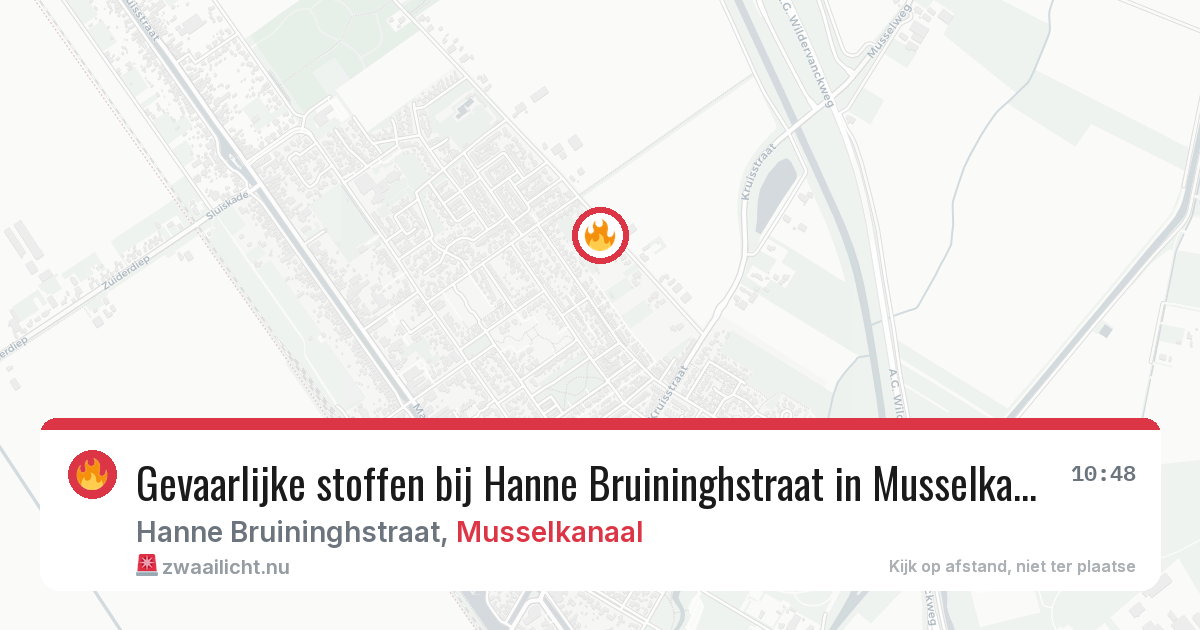 Gevaarlijke stoffen bij Hanne Bruininghstraat in Musselkanaal — 18 mrt 2026