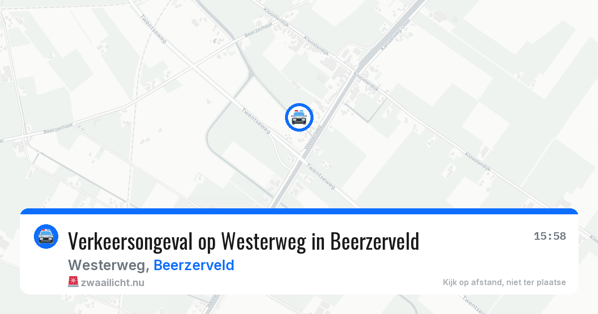 Verkeersongeval op Westerweg in Beerzerveld — 21 apr 2026