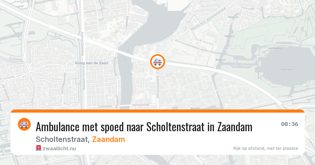 Ambulance met spoed naar Scholtenstraat in Zaandam — 12 mei 2026