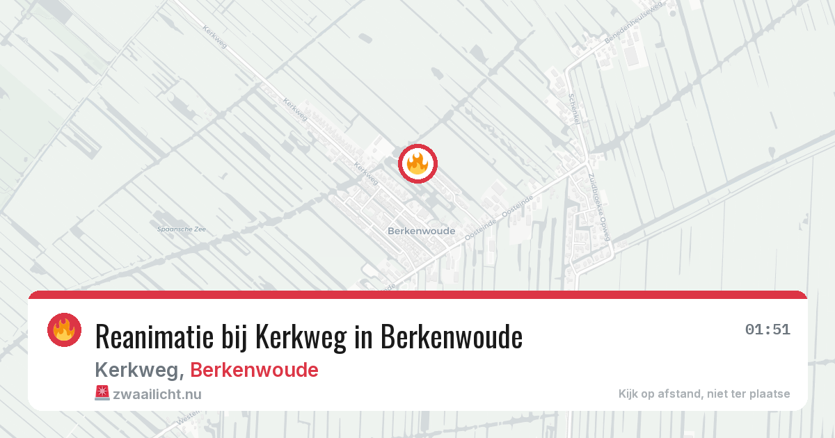 Reanimatie bij Kerkweg in Berkenwoude — 13 jul 2026