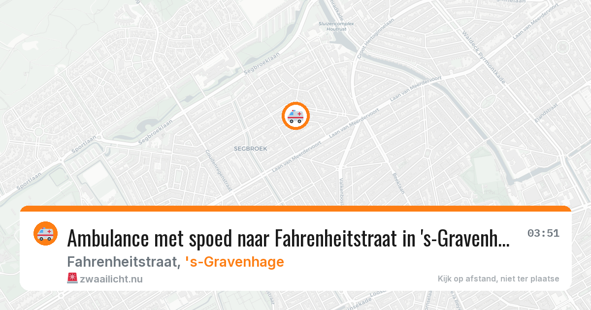 Ambulance met spoed naar Fahrenheitstraat in 's-Gravenhage — 13 jul 2026