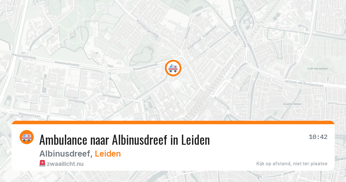 Ambulance naar Albinusdreef in Leiden — 10 jul 2026