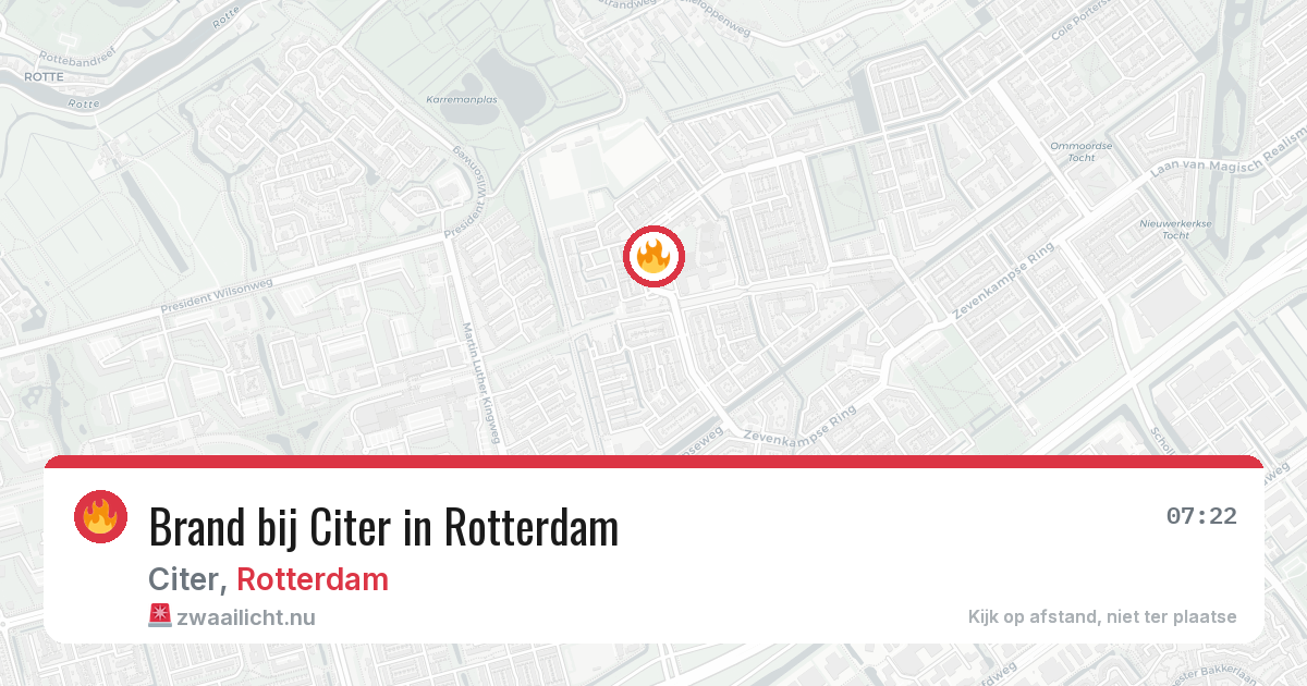 Brand bij Citer in Rotterdam — 27 apr 2026