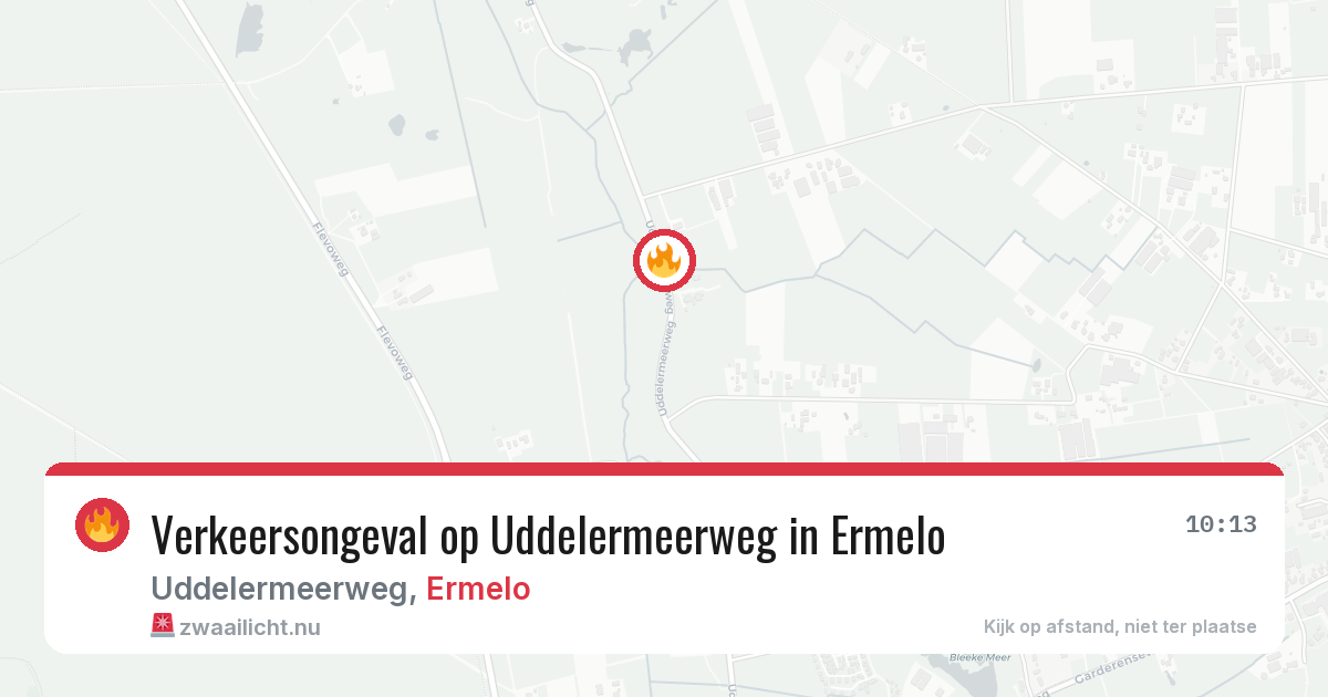 Verkeersongeval op Uddelermeerweg in Ermelo — 21 mrt 2026