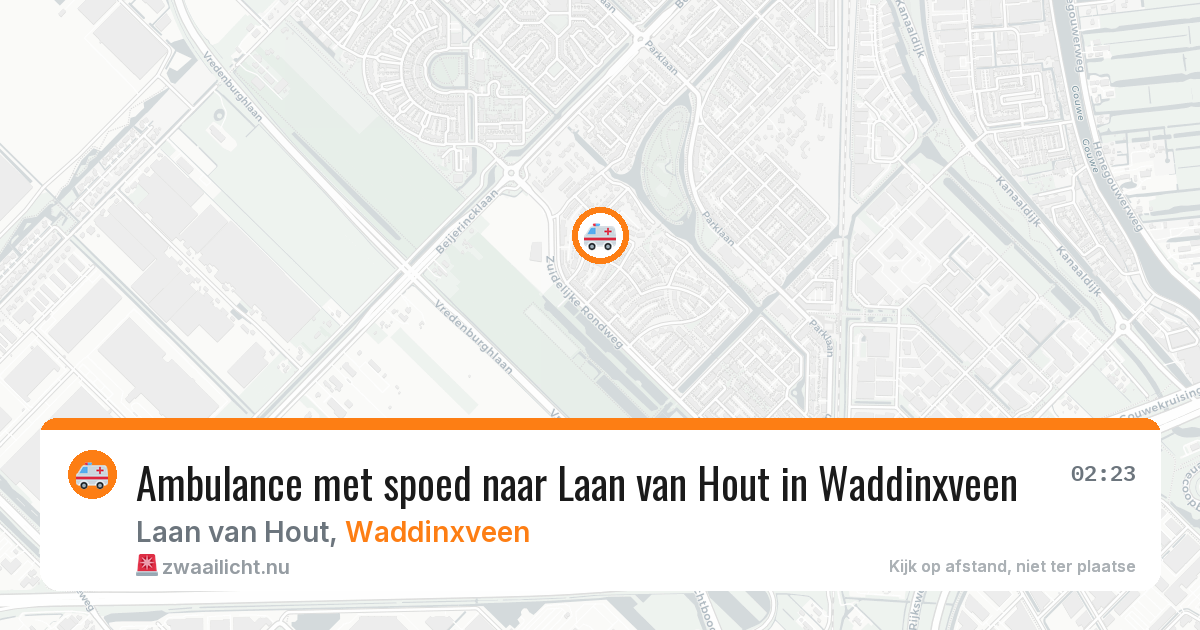 Ambulance met spoed naar Laan van Hout in Waddinxveen — 9 mei 2026