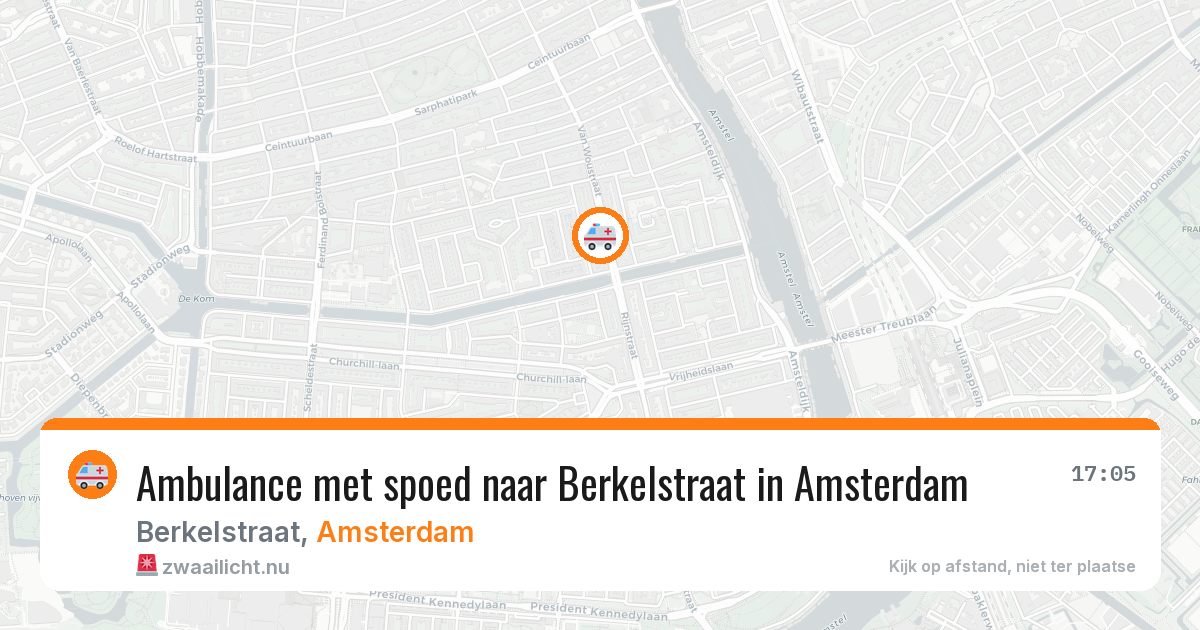 Ambulance met spoed naar Berkelstraat in Amsterdam — 9 jul 2026