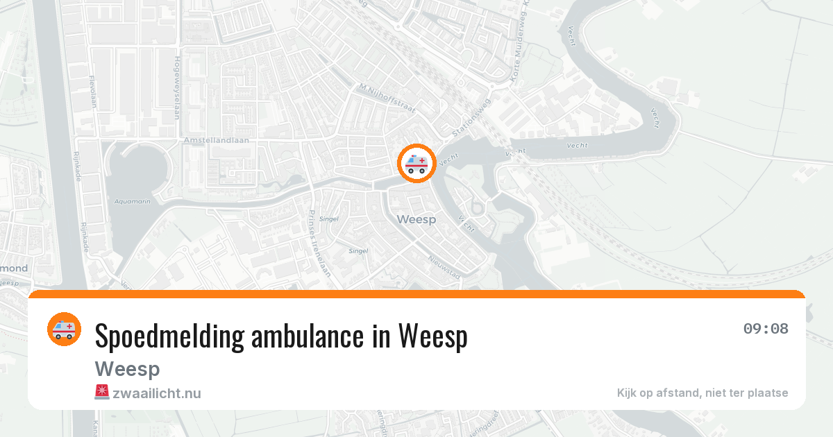 Spoedmelding ambulance in Weesp — 21 jul 2026