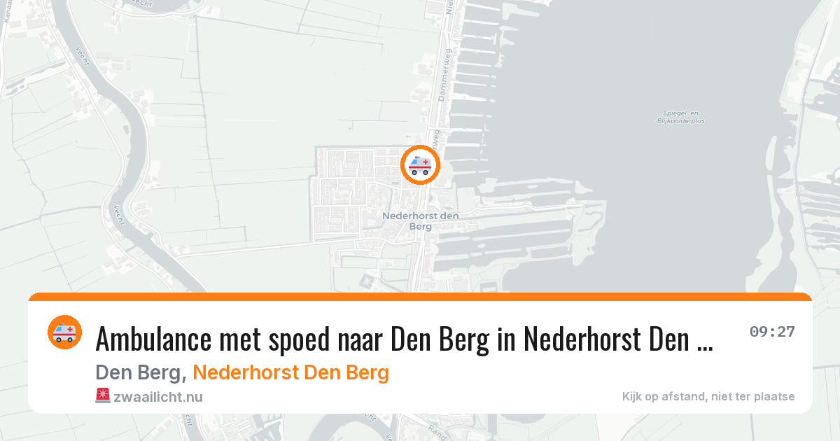 Ambulance met spoed naar Den Berg in Nederhorst Den Berg — 11 jul 2026
