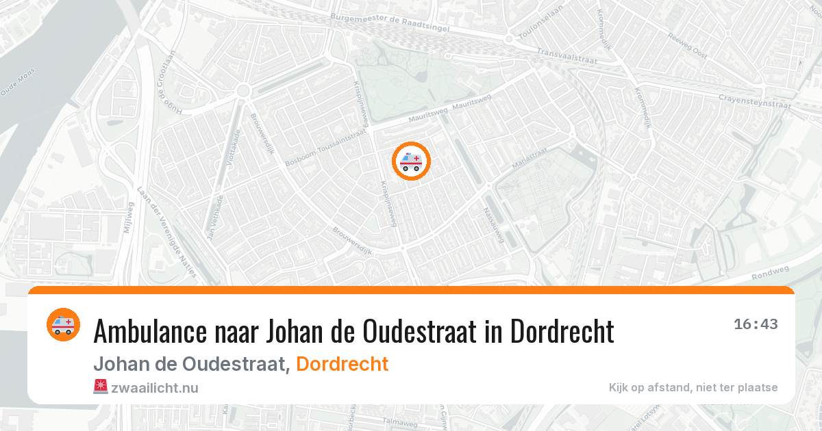 Ambulance naar Johan de Oudestraat in Dordrecht — 28 mrt 2026
