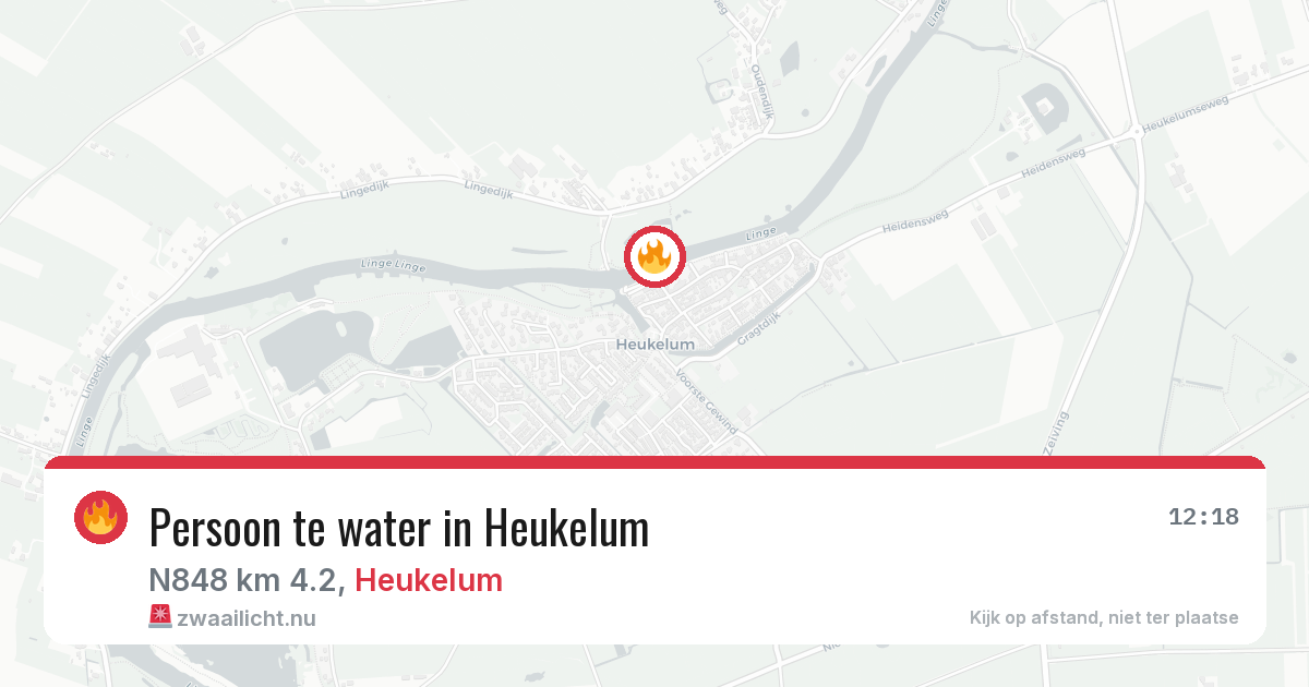 Persoon te water in Heukelum — 7 mrt 2026