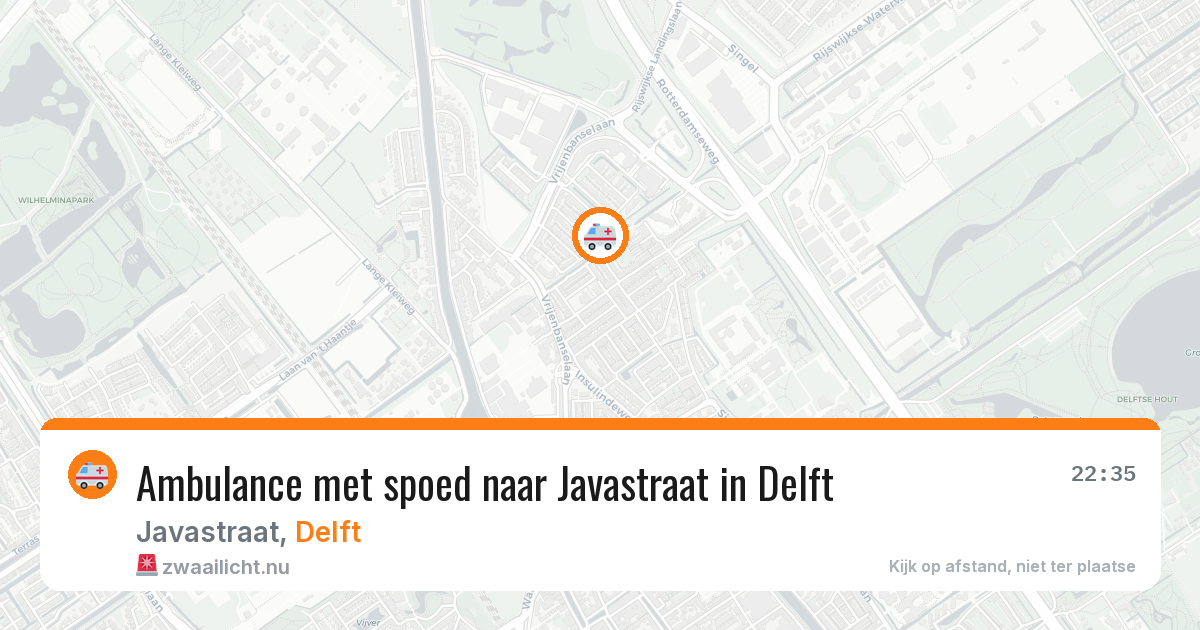 Ambulance met spoed naar Javastraat in Delft — 25 apr 2026