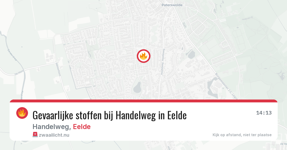 Gevaarlijke stoffen bij Handelweg in Eelde — 22 apr 2026