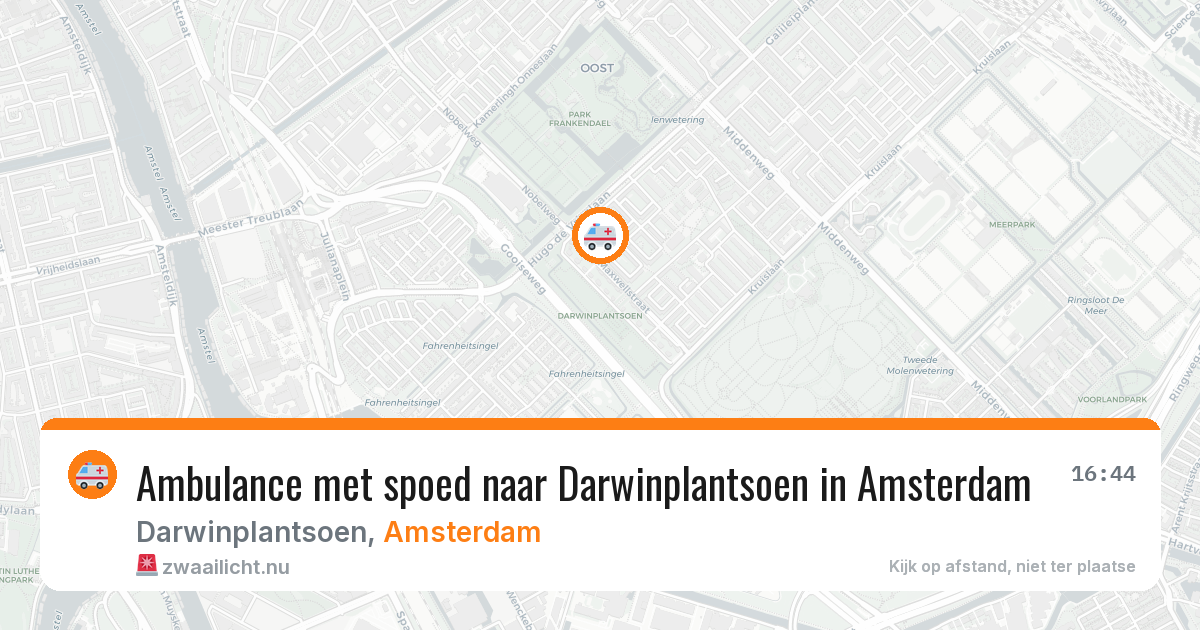 Ambulance met spoed naar Darwinplantsoen in Amsterdam — 21 mei 2026