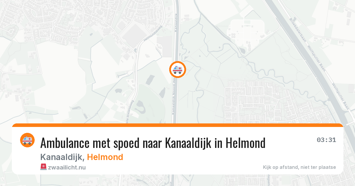 Ambulance met spoed naar Kanaaldijk in Helmond — 18 jan 2026