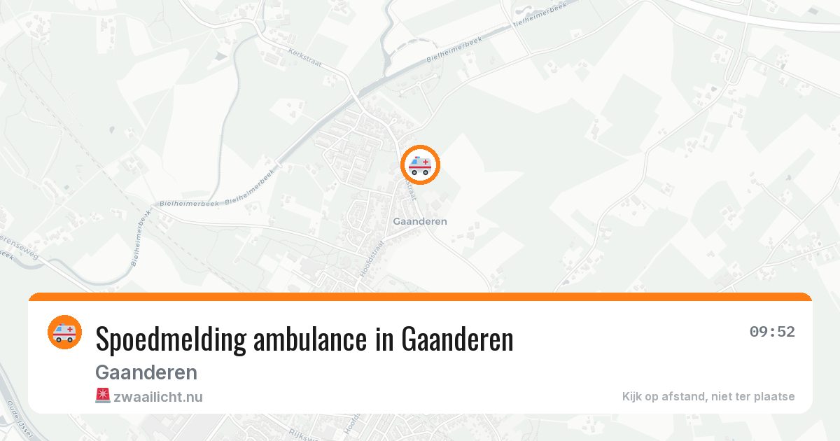 Spoedmelding ambulance in Gaanderen — 13 jul 2026