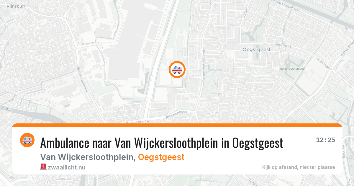 Ambulance naar Van Wijckersloothplein in Oegstgeest — 13 jul 2026