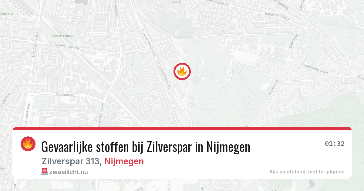 Gevaarlijke stoffen bij Zilverspar in Nijmegen — 4 mei 2026