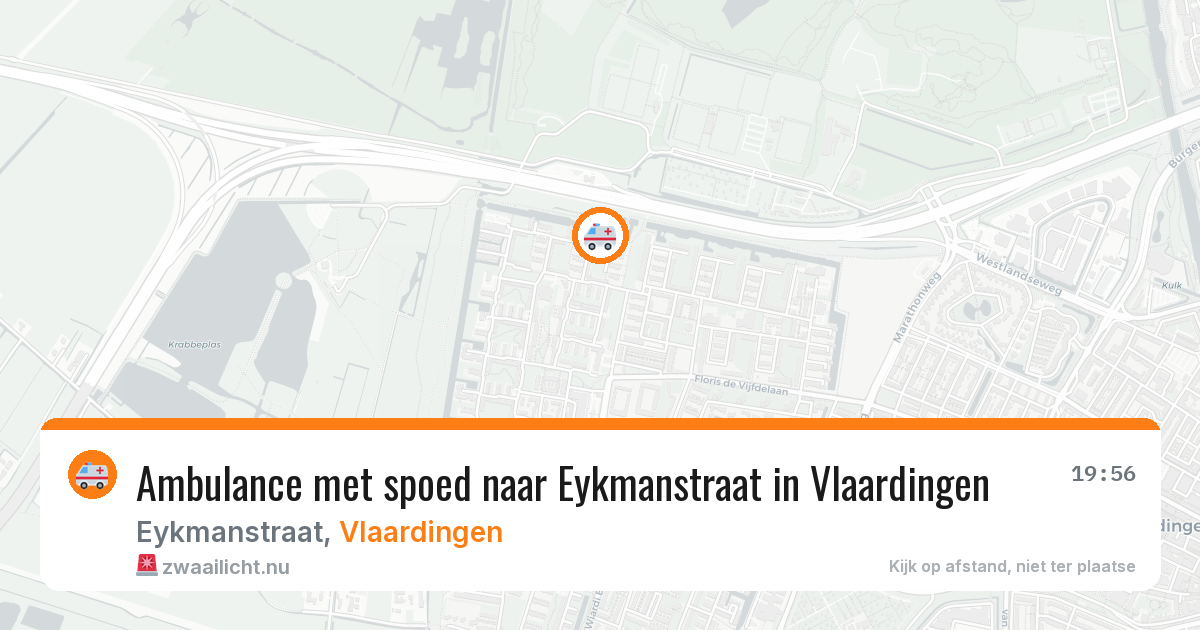 Ambulance met spoed naar Eykmanstraat in Vlaardingen — 23 jul 2026
