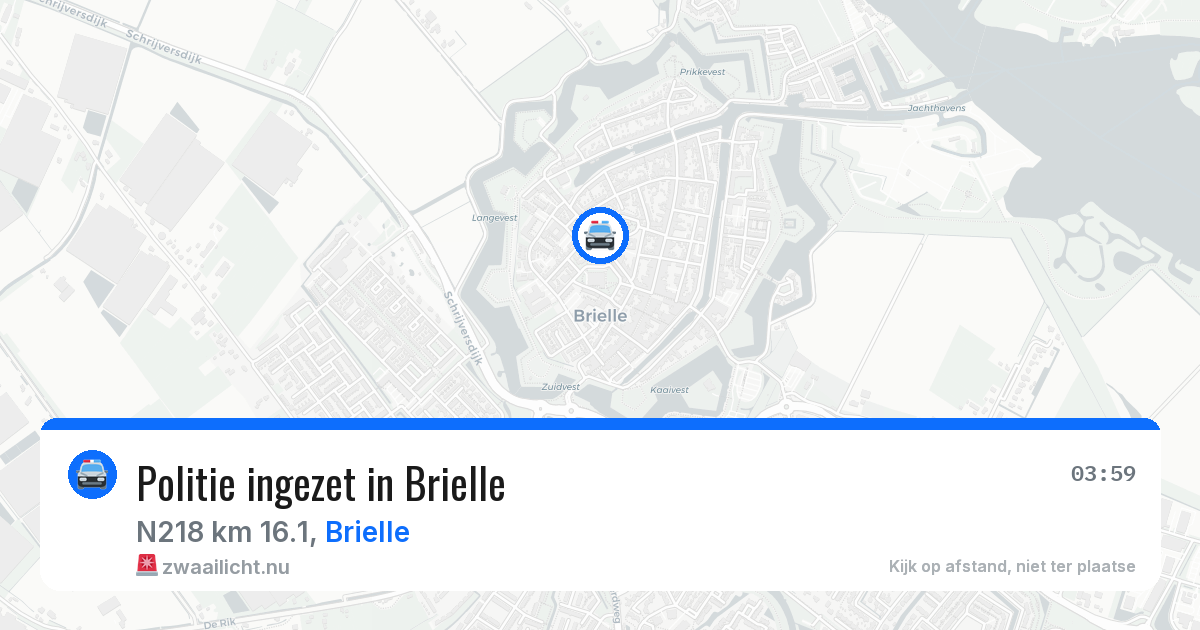 Politie ingezet in Brielle — 4 jun 2026 | 🚨 Zwaailicht.nu