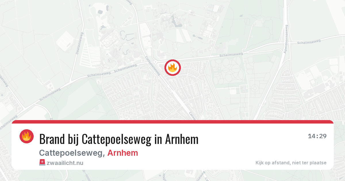Brand bij Cattepoelseweg in Arnhem — 21 apr 2026