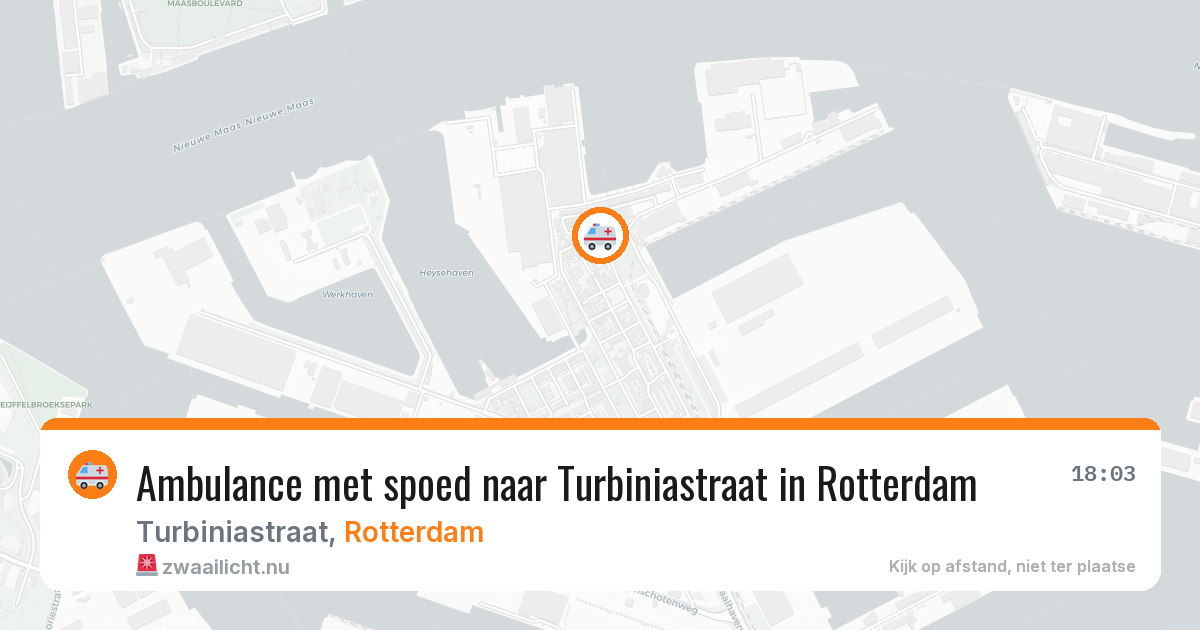 Ambulance met spoed naar Turbiniastraat in Rotterdam — 11 jul 2026