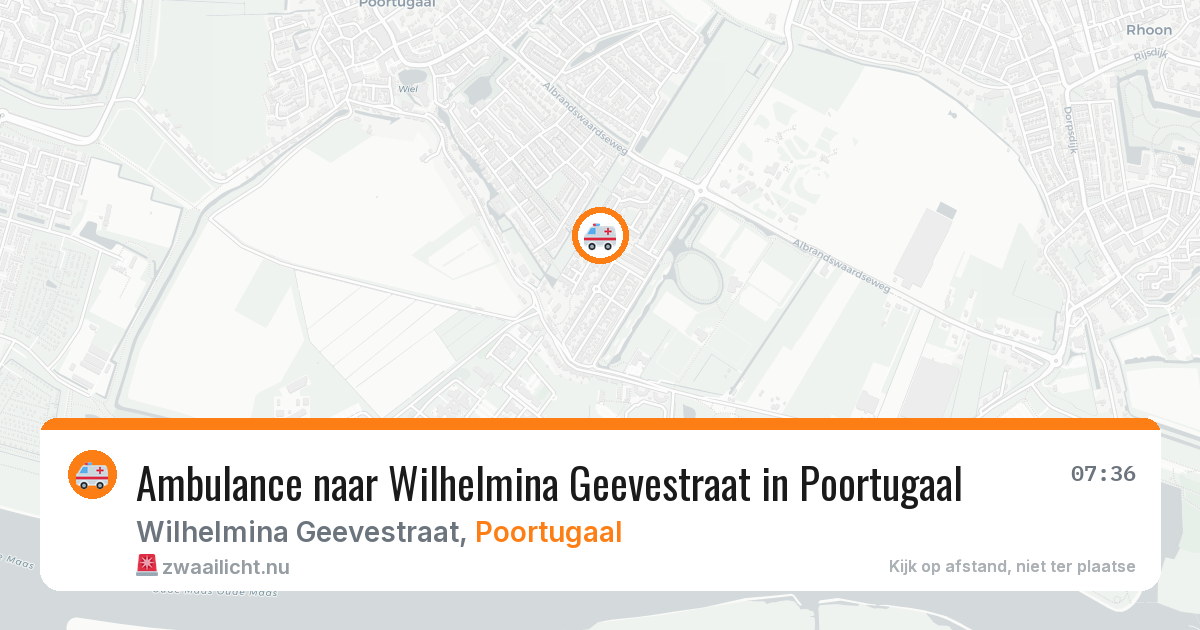 Ambulance naar Wilhelmina Geevestraat in Poortugaal — 30 mei 2026