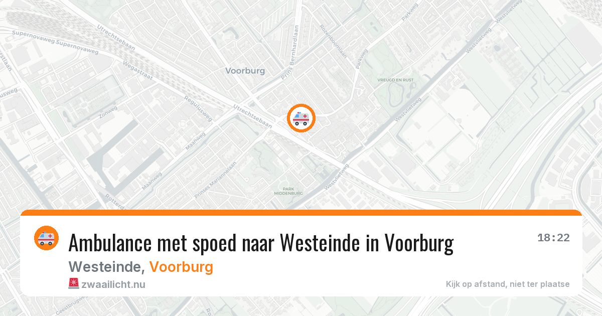 Ambulance met spoed naar Westeinde in Voorburg — 27 apr 2026