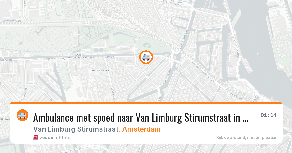 Ambulance met spoed naar Van Limburg Stirumstraat in Amsterdam — 25 mrt 2026